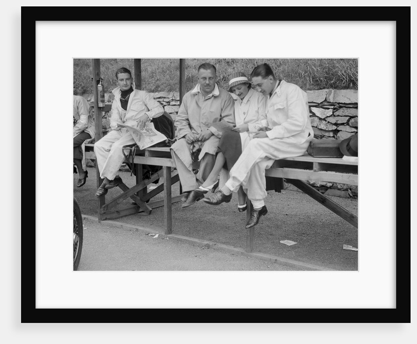 Cyril Paul (centre) and other drivers at the RAC TT Race, Ards Circuit, Belfast, 1932 by Bill Brunell