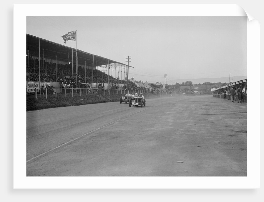 MG C type Midget of Cyril Paul and Riley of Edgar Maclure, RAC TT Race, Ards Circuit, Belfast, 1932 by Bill Brunell