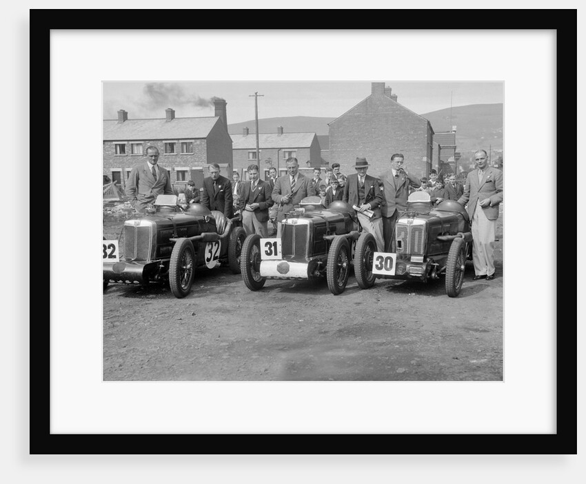 Three MG C type Midgets at the RAC TT Race, Ards Circuit, Belfast, 1932 by Bill Brunell