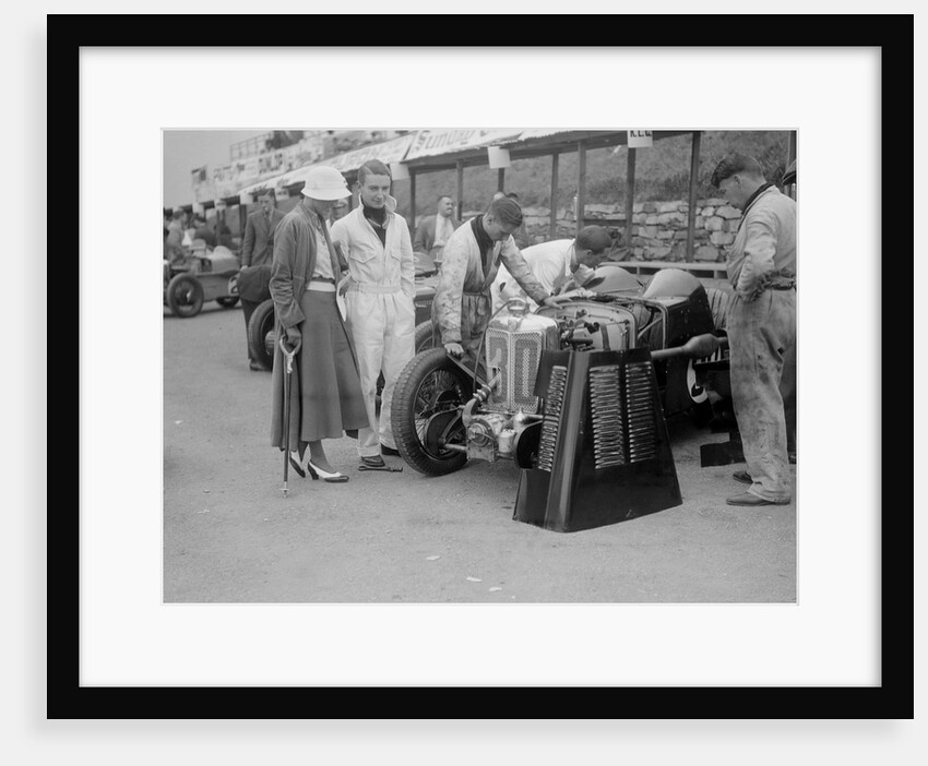 MG C type Midget of Hugh Hamilton in the pits at the RAC TT Race, Ards Circuit, Belfast, 1932 by Bill Brunell