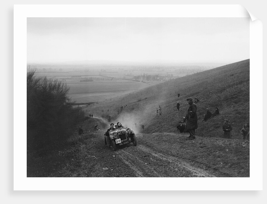 Austin Ulster competing in a trial, Crowell Hill, Chinnor, Oxfordshire, 1930s by Bill Brunell