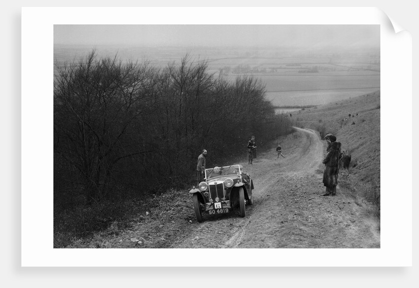 MG Magna competing in a trial, Crowell Hill, Chinnor, Oxfordshire, 1930s by Bill Brunell