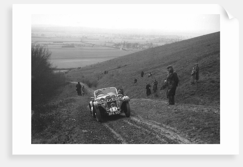 Singer Le Mans competing in a trial, Crowell Hill, Chinnor, Oxfordshire, 1930s by Bill Brunell