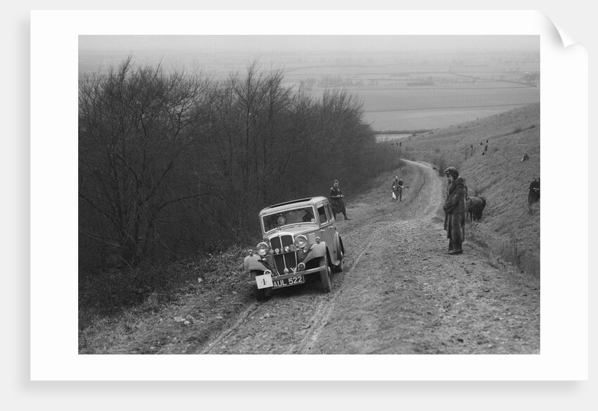 Standard Little Nine saloon competing in a trial, Crowell Hill, Chinnor, Oxfordshire, 1930s by Bill Brunell