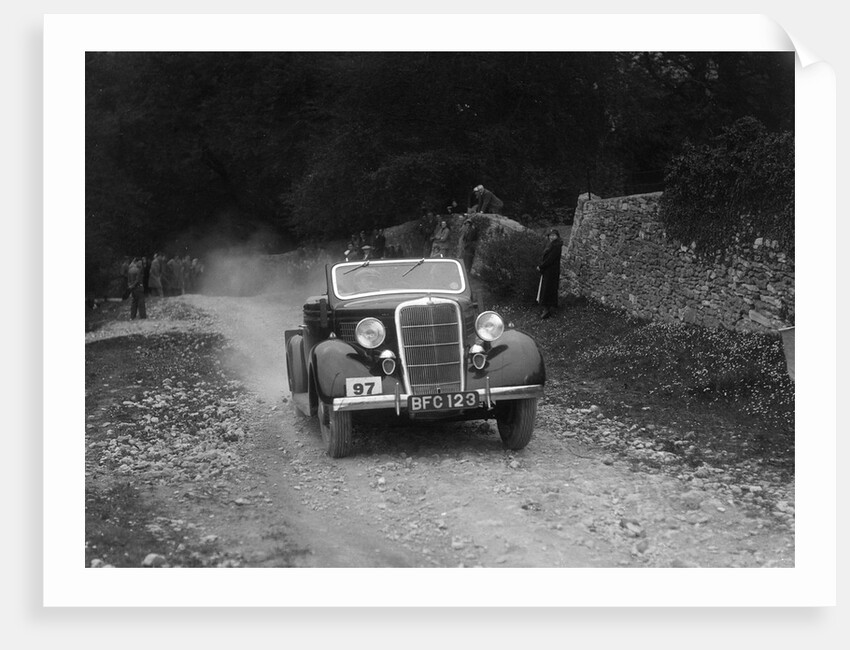 Ford V8 drophead competing in a motoring trial, Nailsworth Ladder, Gloucestershire, 1930s by Bill Brunell
