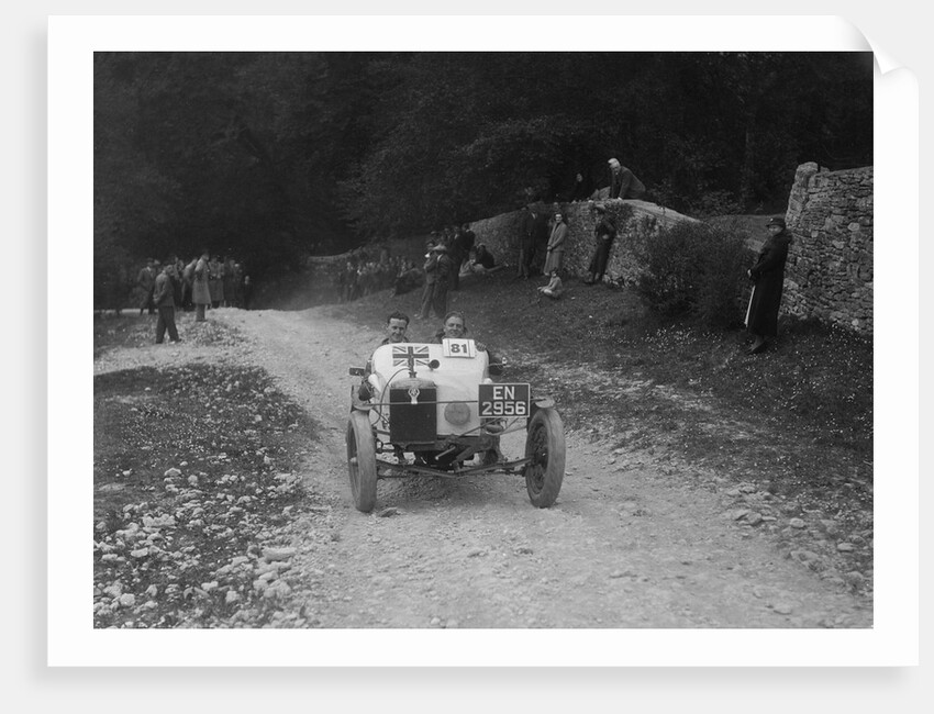 Special trials car competing in a motoring trial, Nailsworth Ladder, Gloucestershire, 1930s. by Bill Brunell