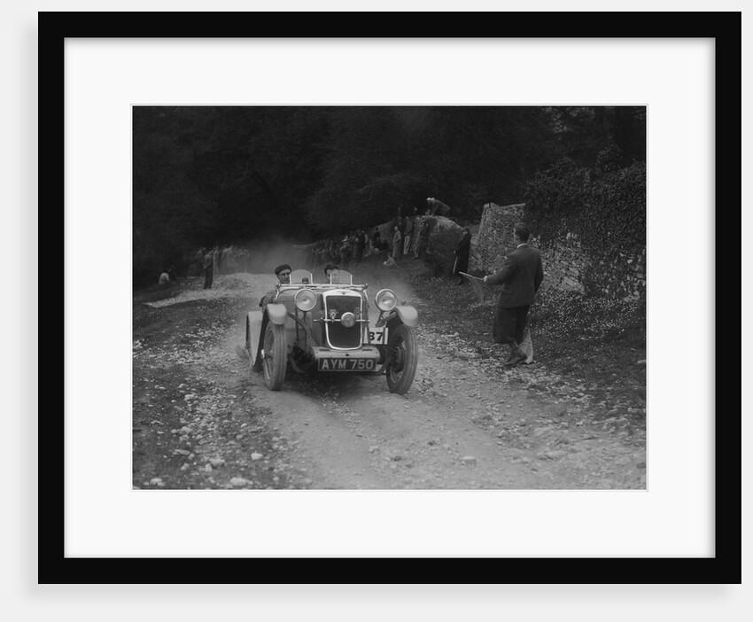 Hillman Aero Minx competing in a motoring trial, Nailsworth Ladder, Gloucestershire, 1930s. by Bill Brunell
