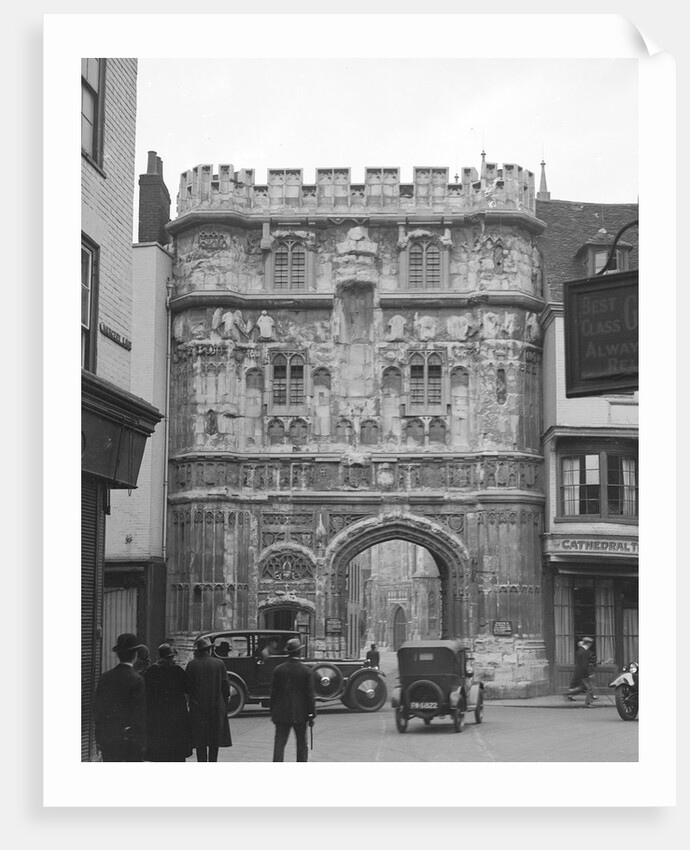 Austin 7 Chummy and Daimler d-back limousine, Christ Church Gate, Canterbury, Kent, c1920s by Bill Brunell