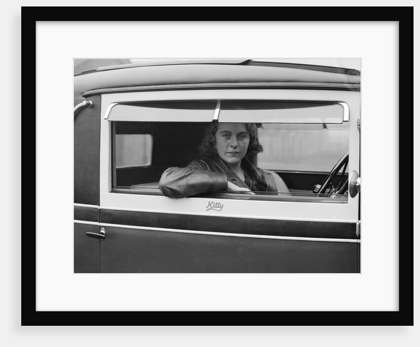 Kitty Brunell behind the wheel of a Talbot 14/45, c1930 by Bill Brunell