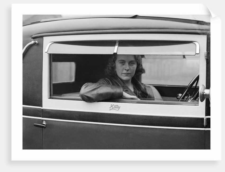 Kitty Brunell behind the wheel of a Talbot 14/45, c1930 by Bill Brunell