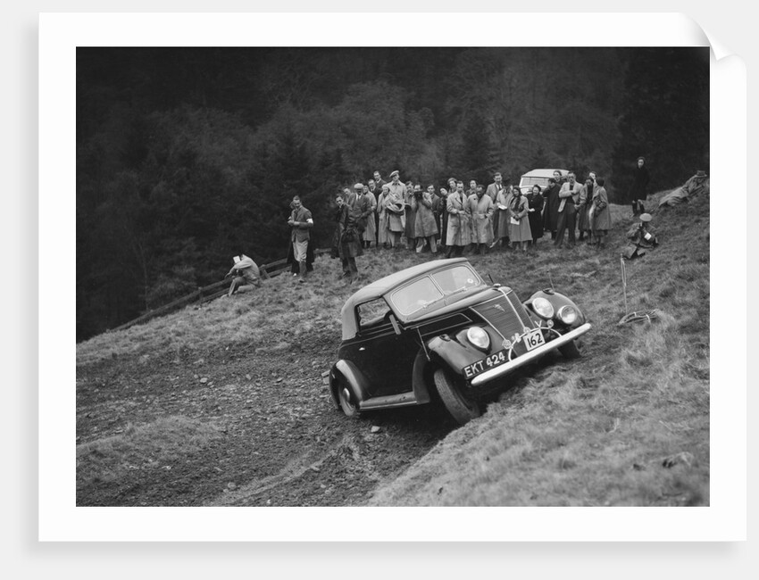 Ford V8 of J Cleland competing in the MCC Edinburgh Trial, Roxburghshire, Scotland, 1938 by Bill Brunell