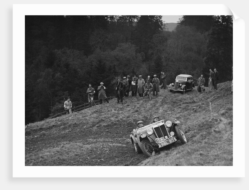 MG TA of JES Jones of the Cream Cracker team, MCC Edinburgh Trial, Roxburghshire, Scotland, 1938 by Bill Brunell