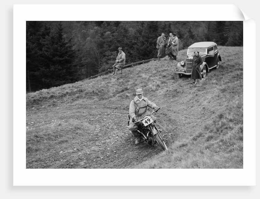 347 cc Ariel of F Gooding competing in the MCC Edinburgh Trial, Roxburghshire, Scotland, 1938 by Bill Brunell