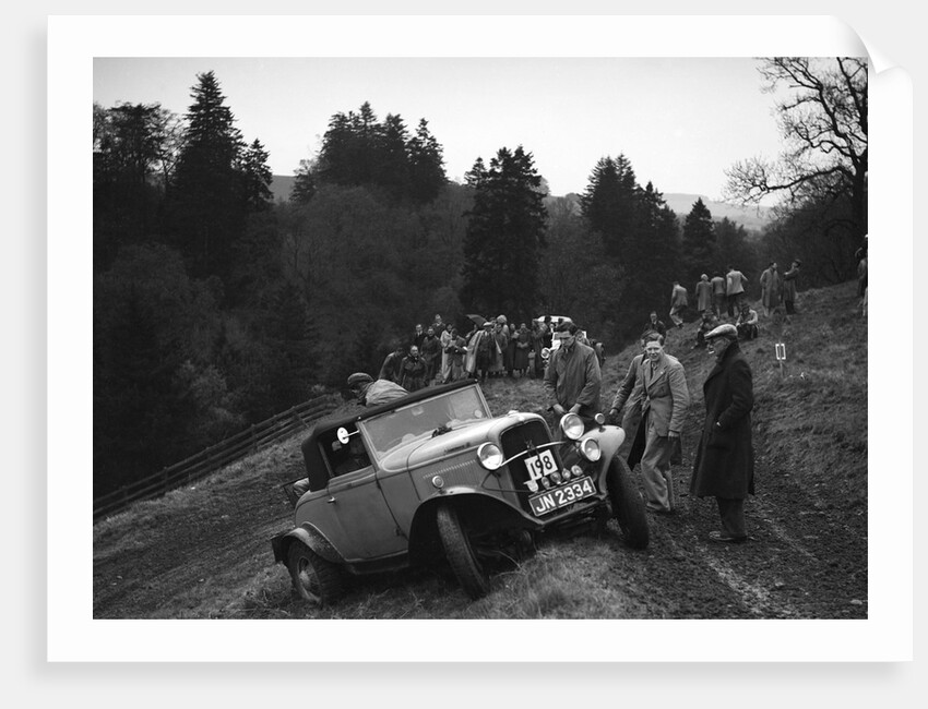 Ford V8 of H Koppenhagen competing in the MCC Edinburgh Trial, Roxburghshire, Scotland, 1938 by Bill Brunell