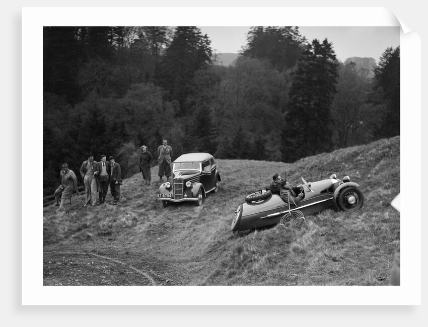 Morgan 3-wheeler of HEG Cox competing in the MCC Edinburgh Trial, Roxburghshire, Scotland, 1938 by Bill Brunell