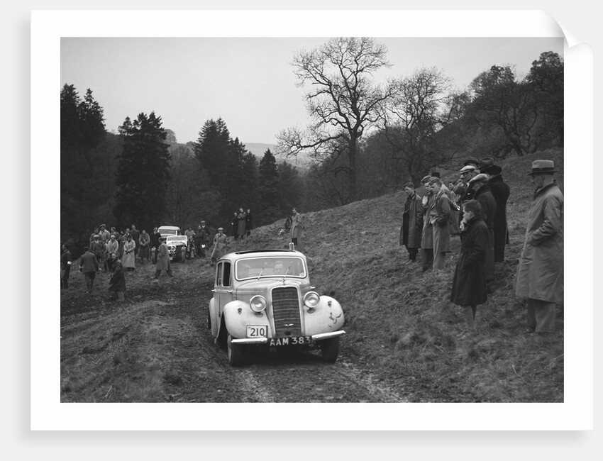 Hillman Minx of S Elgar competing in the MCC Edinburgh Trial, Roxburghshire, Scotland, 1938 by Bill Brunell