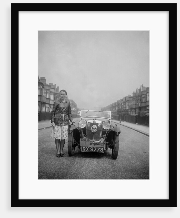 Kitty Brunell with her MG Magna at the RSAC Scottish Rally, 1932 by Bill Brunell
