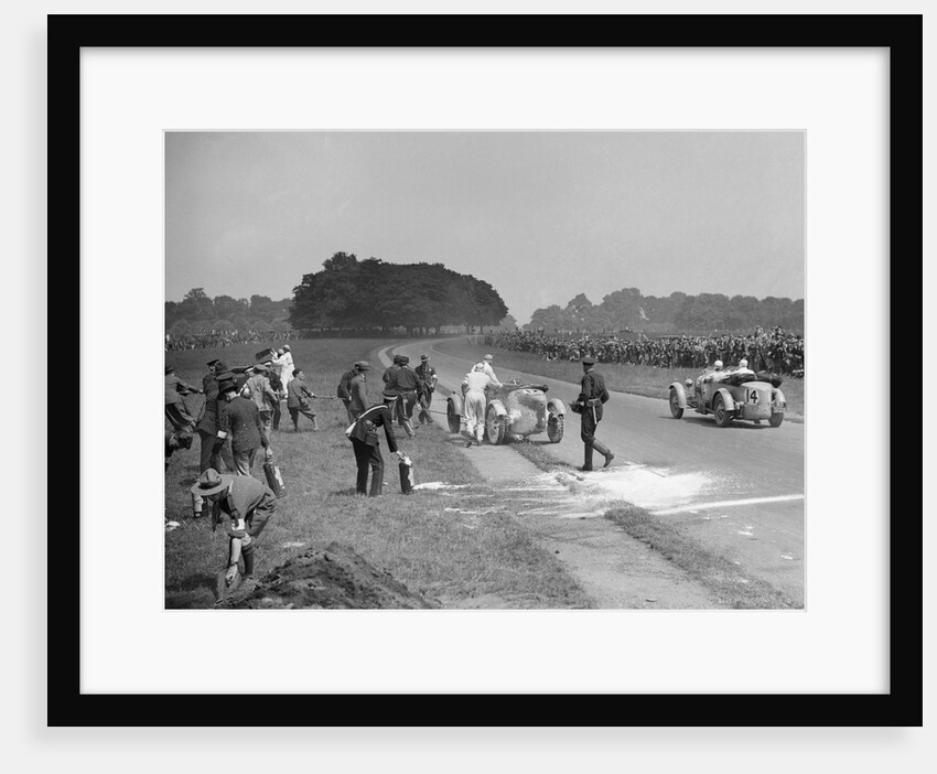 Recovering George Eyston's fire-damaged Bugatti T43, Irish Grand Prix, Phoenix Park Dublin, 1929 by Bill Brunell