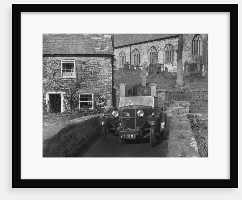Talbot 14/45 tourer on the packhorse bridge, Altarnun, Cornwall, c1930 by Bill Brunell