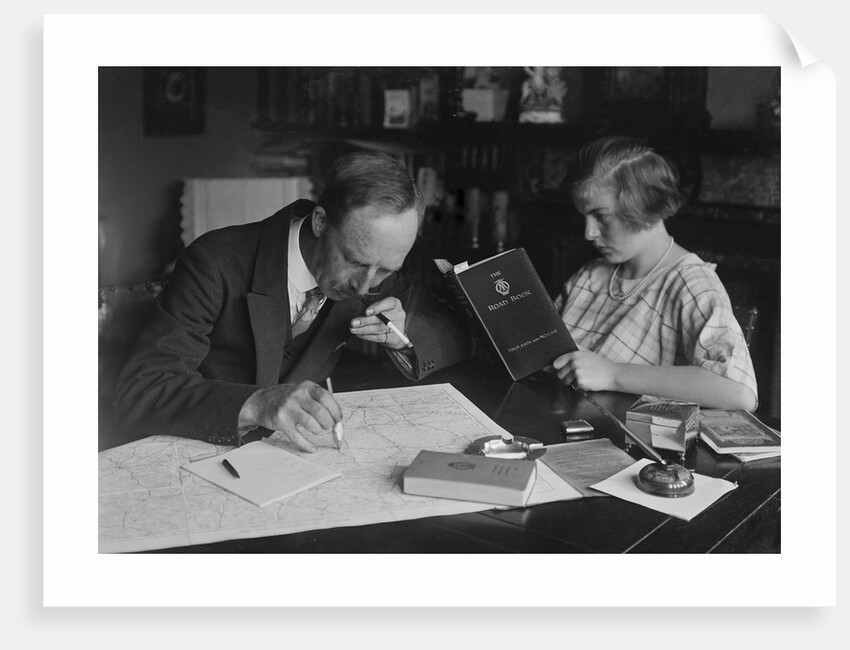 British motoring photographer Bill Brunell with his rally driver daughter Kitty, c1930 by Bill Brunell
