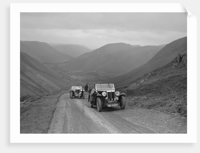 MG Magnette of WS Whittard and MG TA of Maurice Toulmin, MG Car Club Abingdon Trial/Rally, 1939 by Bill Brunell
