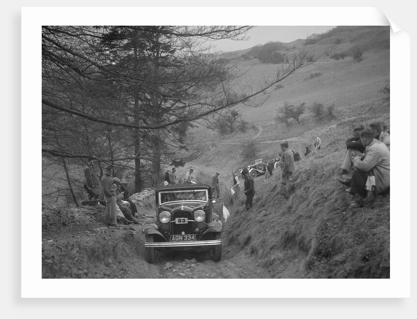 Ford V8 of Miss V Wild competing in the MG Car Club Abingdon Trial/Rally, 1939 by Bill Brunell