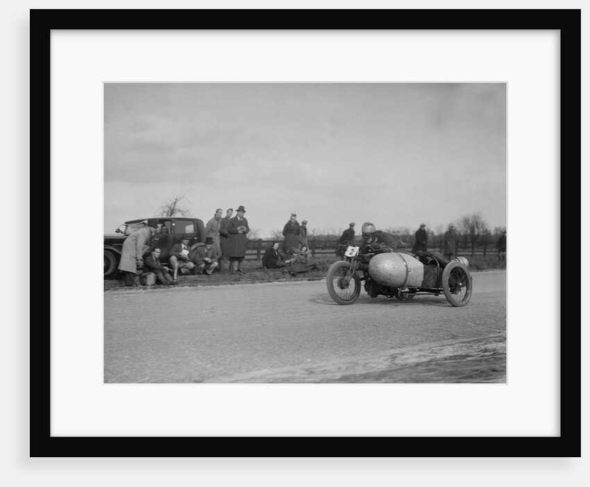 Sunbeam and sidecar of JD Gardiner at the Inter-Varsity Speed Trial, Eynsham, Oxfordshire, 1932 by Bill Brunell
