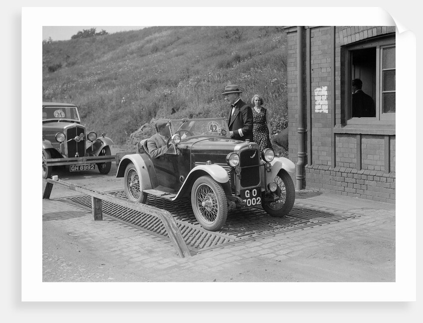 Triumph of J Wallis, winner of the Autocar Cup at the Middlesex County AC Hill Climb, c1930 by Bill Brunell