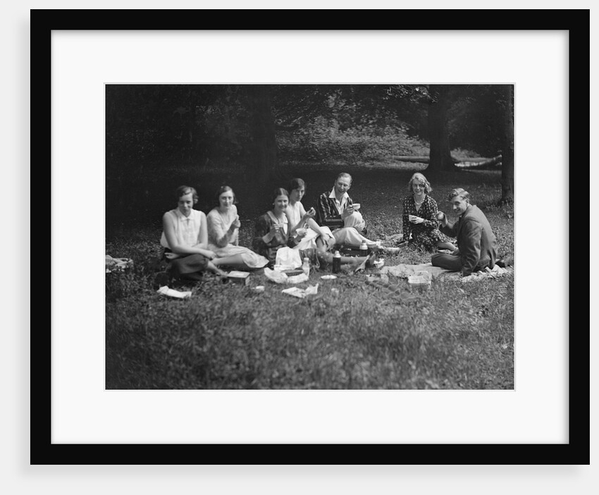Enjoying a picnic at the Middlesex County AC Hill Climb, c1930 by Bill Brunell