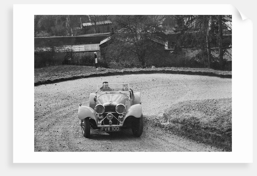 Jaguar SS 100 of CJ Gibson competing in the RAC Rally, 1939 by Bill Brunell
