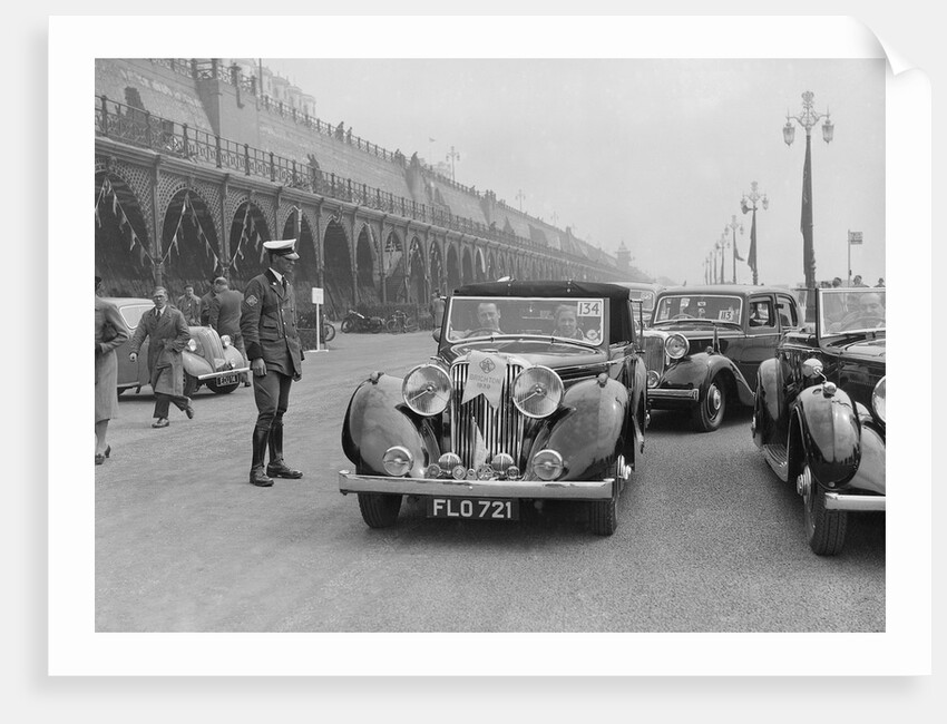 Jaguar SS of TH Bridgewater at the RAC Rally, Brighton, Sussex, 1939 by Bill Brunell