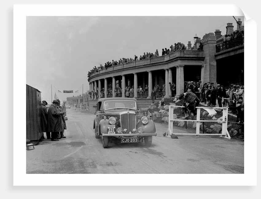 Morris Twenty of RA Bishop competing in the Blackpool Rally, 1936 by Bill Brunell