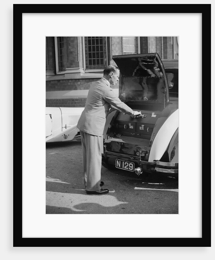 W Arnold with his Bentley at the Southport Rally, 1928 by Bill Brunell