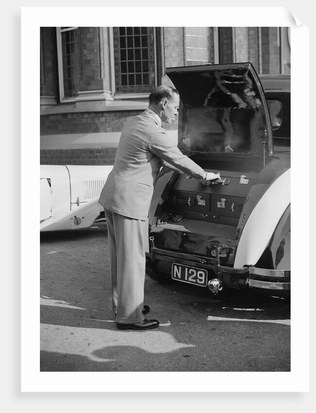 W Arnold with his Bentley at the Southport Rally, 1928 by Bill Brunell