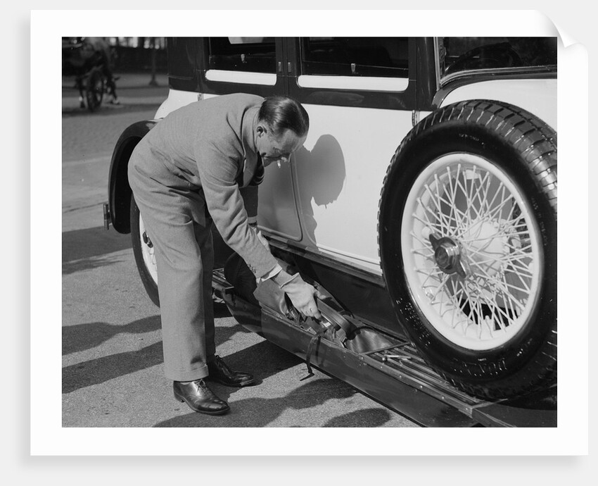 W Arnold with his Bentley at the Southport Rally, 1928 by Bill Brunell
