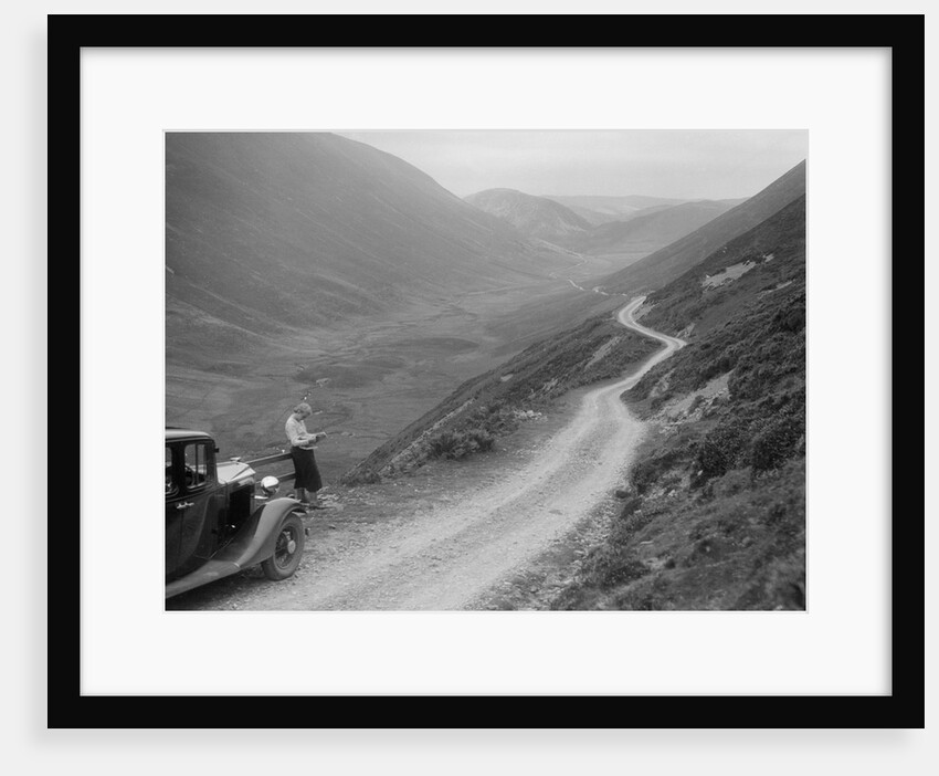 Kitty Brunell with a Vauxhall, Cwm Hirnant, Bala, Gwynedd, Wales, c1930s by Bill Brunell