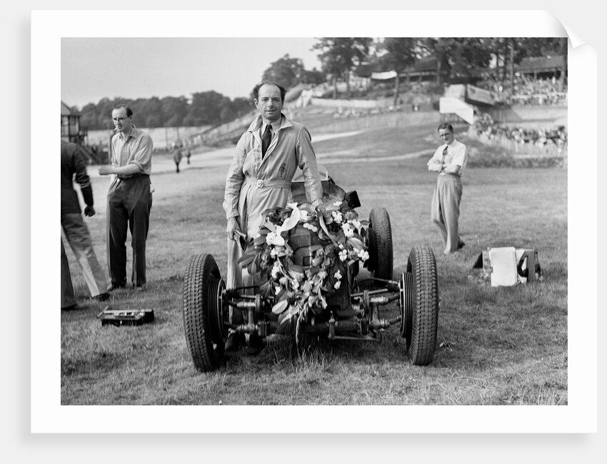 Raymond Mays with his ERA at Brooklands, Surrey, 1936 by Bill Brunell