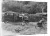 People relaxing by a signpost with a 1935 Standard 10 hp car, Devon, (c1935?) by Unknown