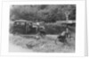 People relaxing by a signpost with a 1935 Standard 10 hp car, Devon, (c1935?) by Unknown