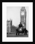 1903 De Dion on the London to Brighton Run with Big Ben behind by Anonymous