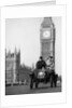 1903 De Dion on the London to Brighton Run with Big Ben behind by Anonymous