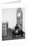 1903 De Dion on the London to Brighton Run with Big Ben behind by Anonymous