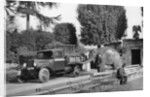 1934 Bedford 30cwt WS truck with an elephant at Bristol Zoo, (c1934?) by Unknown