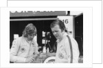 James Hunt with Charles Lucas, c1970 by Unknown