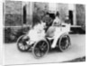 Frank Butler and daughter on a 6hp Panhard by Anonymous