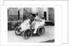 Frank Butler and daughter on a 6hp Panhard by Anonymous