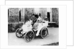 Frank Butler and daughter on a 6hp Panhard by Anonymous