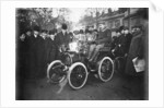 Louis Renault in the driver's seat of a Voiturette Renault 1¾ hp, 1899 by Unknown