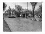 A Pontiac and a Willy's in a flood, USA, c1941 by Unknown