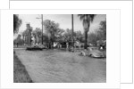 A Pontiac and a Willy's in a flood, USA, c1941 by Unknown